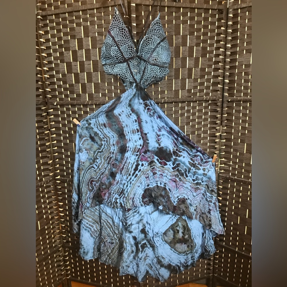 Katya Moon Dye dress with lace. Size medium. Never worn.